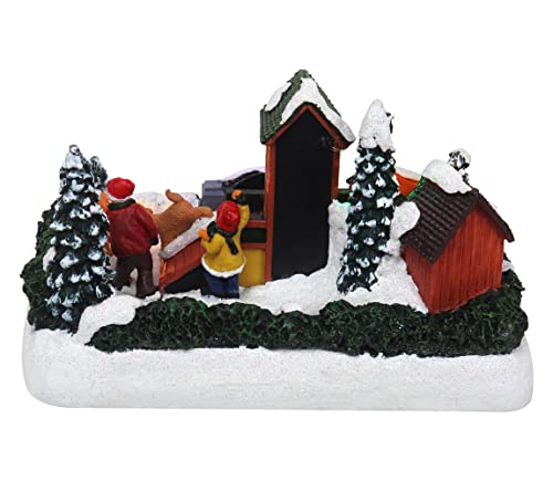 Christmas Dog Park Tabletop Display - Lighted Musical Snow Village - Perfect Addition to Your Christmas Indoor Decorations & Holiday Collections