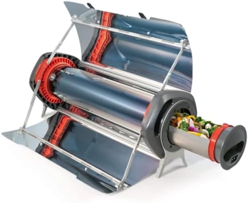 Solar Oven, Portable Hybrid Electric Grill, High Capacity Solar Cooker for Indoor or Outdoor Cooking, Ideal Camping Cookware and Survival Gear Powered by Sun or Electricity