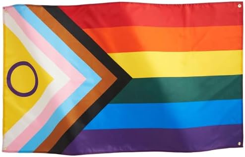 Runesol Progress Pride Flagge, Schwulenstolz Flaggen 3x5, 91x152cm, LGBTQ, 4 Ösen, Messingöse In Jeder Ecke, Parade, Festival, Party, Karneval, Premium-Flaggen, Innen, Außen, Leben