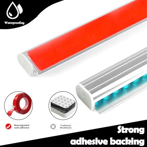 Prmape 2 Stück Bonhalter Gastronomie, Bonleiste 40 Cm, Bonschiene Bonleiste Gastronomie Bonhalter Notizleiste, Selbstklebend Aluminium Bestellhalter für Küche Hotel Bar Büro Bestellungen Ticket