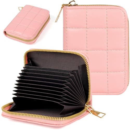 Image of Credit Card Wallet, RFID Card Case Wallet, Zipper Card Cases Holder for Men Women, RFID Blocking, KeyChain Wallet, Compact Size Card Organizer Case for Women