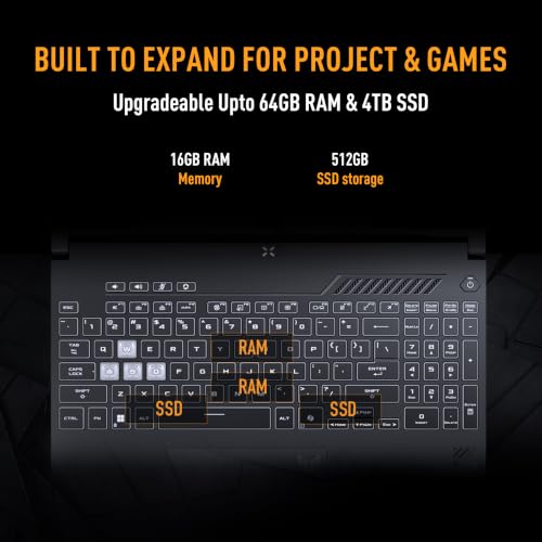 Image of ASUS TUF F16 (2026),Intel Core 5 205H (Series 2),RTX 3050-6GB,16GB RAM (Upgradeable),512GB SSD,FHD+,16 inch(40 cm),Win 11,M365 Basic(1Y),Office 2024,Mecha Gray,2.2 Kg,FX607VJR-TU325WS,Gaming Laptop