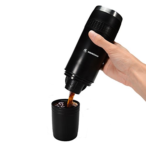 Coffee Maker Portable Travel K-Cup Brewer by Mounchain Capsule Coffee Machine Battery Operated (2AAA) Compatible with K-Cup Brewer Coffee Lover's Gift for Commuter Camping Outdoors Office