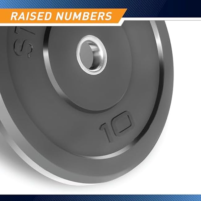 Steelbody Olympic Rubber Bumper Weight Plate - 10 lb. / 25 lb. / 35 lb. / 45 lb. Workout Weights