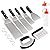 Leonyo Griddle Accessories Set of 9, Stainless Steel Grill Metal Spatula, Griddle Tools for BBQ Flat Top Cast Iron Cooking Camping, Dishwasher Safe, 5 S Hooks