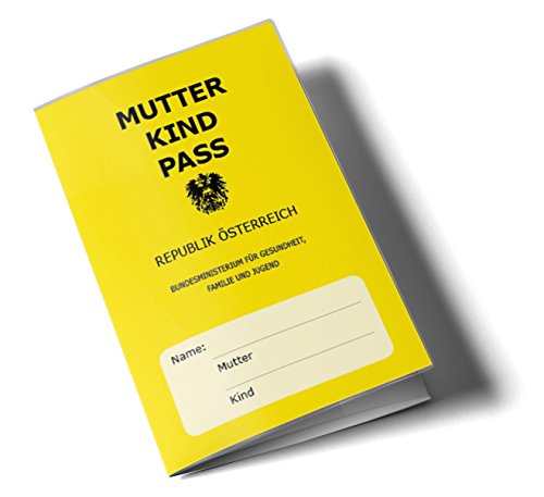 Olgs Mutter-Kind-Pass Hülle | Transparente MKP Schutzhülle aus Österreich | Mit Extrafach für Ultraschallbilder | Mutterkindpass Organizer | Blanko Etui - 1 Stück