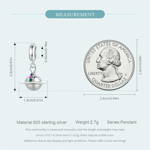 Dijes de planetas plata 925 para personalizar pulseras temáticas 5