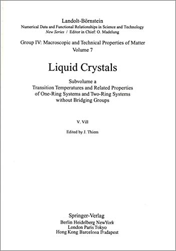 Transition Temperatures and Related Properties of One-Ring Systems and Two-Ring Systems without Bridging Groups (Physical Chemistry)