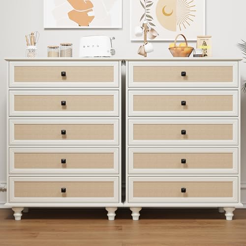 10-Drawer-Dresser-for-Bedroom-Mid-Century-Modern-Wide-Wood-Rustic-Chest-of-Drawers-Wooden-Storage-Organizer-Dressers-with-Burlap-Rattan-Drawers-for-Living-Room-Hallway-Closet-Entryway-Beige-White 10 Drawer Dresser for Bedroom Mid Century Modern Wide Wood Rustic Chest of Drawers Wooden Storage Organizer Dressers with Burlap Rattan Drawers for Living Room Hallway Closet Entryway Beige White