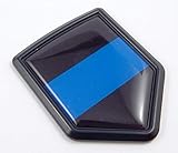 Police Thin Blue line Flag Black Shield Car Bike Decal Crest Emblem 3D Sticker