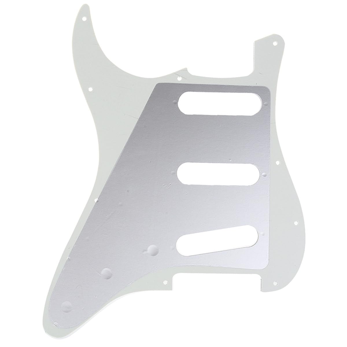 Musiclily Pro 11-Hole 60s 64 Vintage Style Strat SSS Pickguard for American Stratocaster Guitar 3Ply Parchment - Image 3