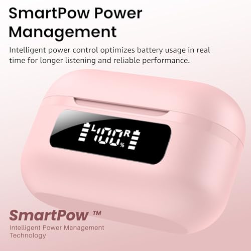 Image of TOZO NC9 Hybrid Active Noise Cancelling Wireless Earbuds, 6 Mics ENC Clear Call, IPX8 Waterproof, in Ear Bluetooth 5.3 Headphones Stereo Bass Ear Buds 60H Playtime with LED Display 32 EQs via APP