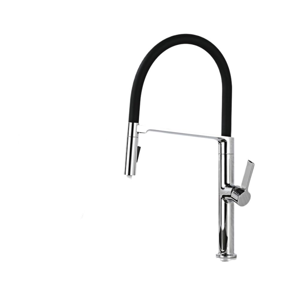 Robinet de cuisine noir extractible magnétique mitigeur d'évier rotatif eau chaude et froide