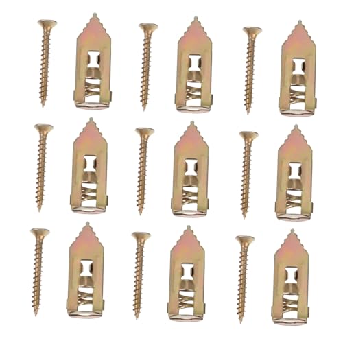 CIYODO Practical Wall Anchors Metal Toggle Anchors Punch Expansion Screws No Drilling Required