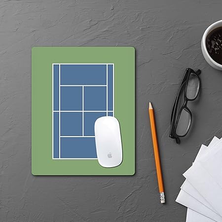 Racquet Inc Tennis Court Mouse Pad – Green Desk Mousepad with Fabric Surface – Tennis-Themed Office Accessory for Work or Gaming – Compatible with Optical and Laser Mice - Thumbnail 5