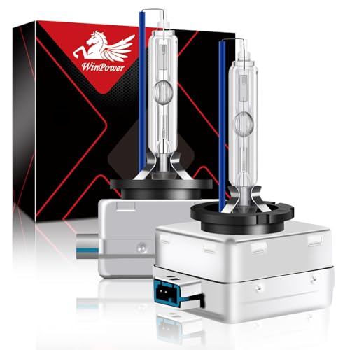 WinPower D8S Bombilla Xenon 35W Xenón para Coche 8000K Azul Frío Luces Lampara Descarga 12V HID Kit de Conversión, 2 Lamparas