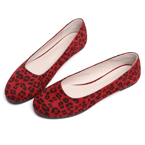Image of Dear Time Women's Flats Comfortable Slip On Ballet Flats Soft Solid Casual Shoes