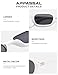 Appassal Retro Rectangular Sunglasses for Women Vintage 2026 Fashion Trendy Funny Small 90s Square Sunnies AP3698 Raw White/Grey