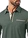 Sailwind Mens Long Sleeve Polo Shirts Cotton Fashion Casual Classic Collared Golf Shirts Green