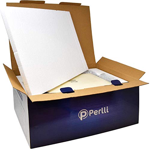 PERLLI Ceramic Baking Dish Pan Set, 3 Piece Nonstick Rectangular Bakeware Dishes Set, Classic Blue Lasagna Cookware Pans Casserole Dish, with Silicone Pot Handle Grips - Thumbnail 3