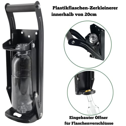 MinliGUY Dosenquetscher, Metall Dosenquetscher Recycling Werkzeug für Aluminium-Getränkedosen und Bierdosen, bis 500ml/330ml/250ml