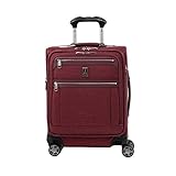 Travelpro Platinum Elite Maleta Cabina 4 Ruedas 55x40x20 cm Blanda, Expansible y Resistente con Puerto USB 39 litros Ruedas 360 Magnéticas Equipaje Viaje Avión Color Burdeos Garantía 10 Años