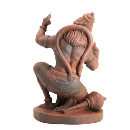 Image of VAMA Siddh Hanuman Idol for Car Dashboard | Sindoor HanumanJi Ki Murti | Hanuman Murti for Home Puja | 8 cm Height, Orange Black, 3D Printed, UV Resin | God Idols for Car Dashboard, Mandir, Office