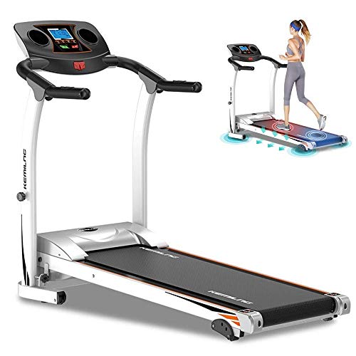 Caminadora plegable eléctrica con pantalla LCD y velocidad ajustable