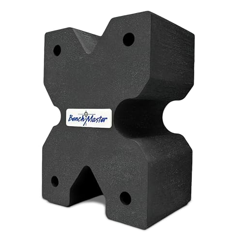 BenchMaster X-BLOCK Shooting Rest, Compact 8″x 6″x 4″, Recoil Reduction, Lightweight, Fits Various Barrels, High-Density Foam, Made in USA