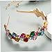 KUYYFDS Rhinestone Headband Baroque Crystal Hairband Colorful Beaded Bling Headbands Fashion Luxury Diamond Hair Hoop (Multicolor)