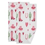 Nesatuwa 2 Pack Cowgirl Boots Hand Towels Ultra Soft &...