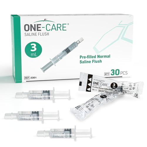 ONE-CARE 0.9% Sodium Chloride Flush Dispenser 3 mL One-Time Use Individually Wrapped Ready-to-Use 30pcs/Box