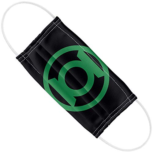 Popfunk Green Lantern Green Emblem 1-Ply Reusable Face Mask Covering with Adjustable Nose Wire, Unisex