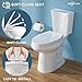 HOMLYLINK Elongated Tall Toilet 19 Inch for Seniors, ADA High Toilet for Bathroom, Comfort Bowl Heigh 19 Inch, Seat Height 20 Inch, Two-Piece Single Flush 1.28 GPF, 12 Inch Rough-in, White