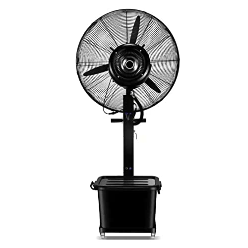 Ventilador de nebulización oscilante, ventilador de refrigeración industrial con tanque de agua de 46 L, sistema de humidificación de niebla de agua comercial, ventilador de pulverización de