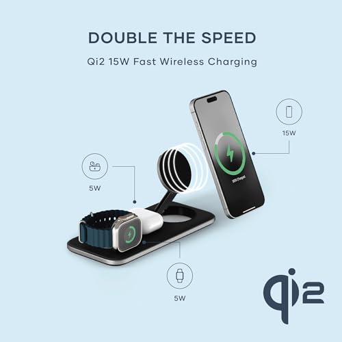 Satechi Qi2 Trio – Compact 3-in-1 MagSafe Charging Pad — view 3