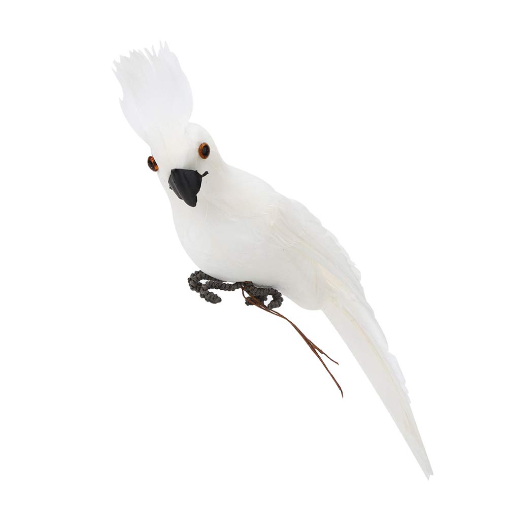 Pájaro Artificial de Espuma, Modelo Realista de Loro de 11 Pulgadas con Plumas para Decoración de Jardín, Árbol, Balcón y Hogar