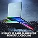 Gaming Laptop Cooler with 13 Ultra Quiet Fans, LCD Screen and Multi Color RGB - 10 Lighting Modes, 9 Adjustable Heights, Dual USB Ports, Built in Phone Holder for 15 to 21 Inch Laptops on Desk or Lap