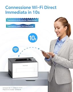 PANTUM BP4209DW Stampante Laser Bianco e Nero WI-FI, Stampa Fronte e Retro Automatica in Singola Funzione A4, 30 ppm, USB e Wireless, Display LCD, Inbox Toner 1000 Pagine, Cavo USB incluso