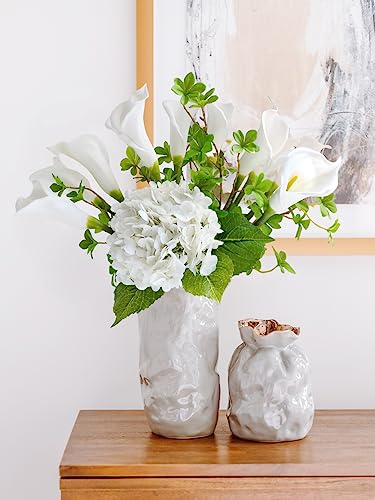 Zytuyo H006-MTL White Calla Lily Artificial Flowers 6 Pcs Real Touch Large Fake Floral 25'' Silk Calla Lilies Bouquet thumb #3