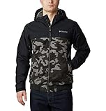 Columbia Men's Loma Vista Hooded Jacket, Black Traditional Camo/Black, Small