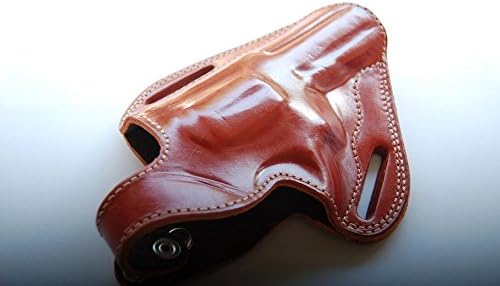 Leather Belt OWB Holster for EAA Windicator 357 Magnum 4 inch (R.H) Tan Black