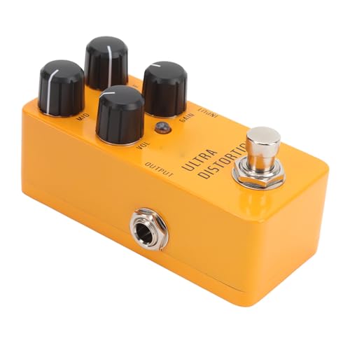Pédale de distorsion guitare gain élevé vrai pontage effet guitare électrique dc9v aluminium
