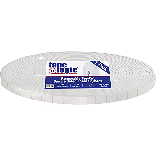 Tape Logic Aviditi Tape Logic Removable Double Sided Foam Squares, 3/4 x 3/4 Inch, 1/32