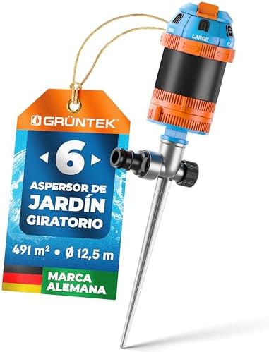GRÜNTEK Lawn Irrigation Sprinkler Automatic Rotating 360° Sector ...