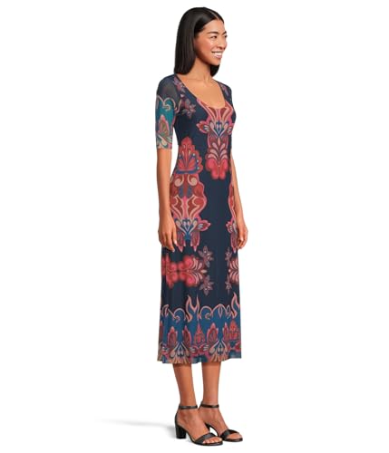 Johnny Was Women's Maya Mesh Midi Dress2