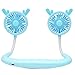 SilenceID Mini ventilatore portatile a mano libera Fan Neckband USB ricaricabile a 3 velocità regolabile a 360 gradi Ruotare il ventilatore a doppia testa per esterni indoor