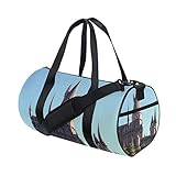 ISAOA Hogwarts Duffel Bag Barrel Bag Sport Reise Gym Handtasche mit Schuhfach Leichtgewichtig Sporttasche Camping Schultertasche für Damen Herren
