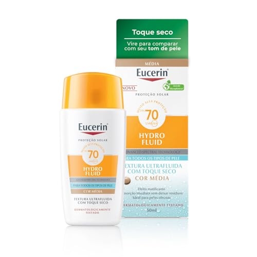 Eucerin Sun Protetor Solar Hydro Fluid Facial Cor Média FPS70 50ml