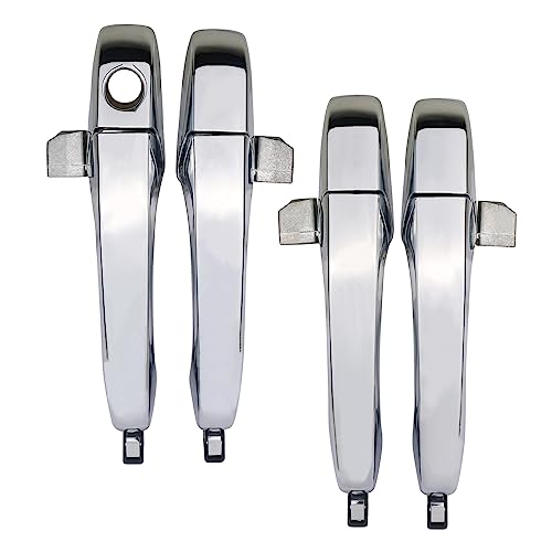 Osompar 4PCS Exterior Door Handle for Chrysler 300/300C 2005-2010 Dodge Magnum 2005-2008 Dodge Charger 2007 Replaces CH1310142 5065801AG 4589009AH Front Rear Driver Passenger Side